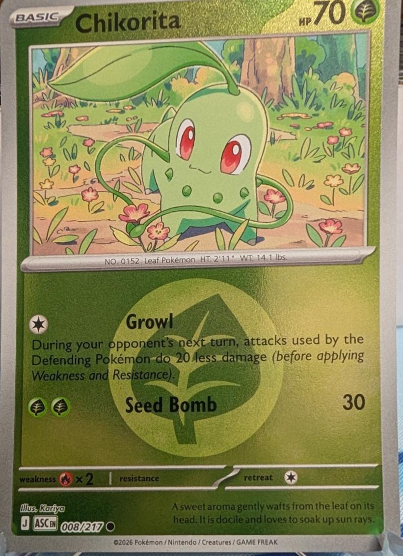 Ascended Heroes Chikorita [Energy] Pokémon card